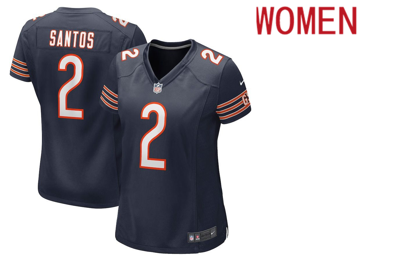 Women Chicago Bears 2 Cairo Santos Nike Navy Game NFL Jersey